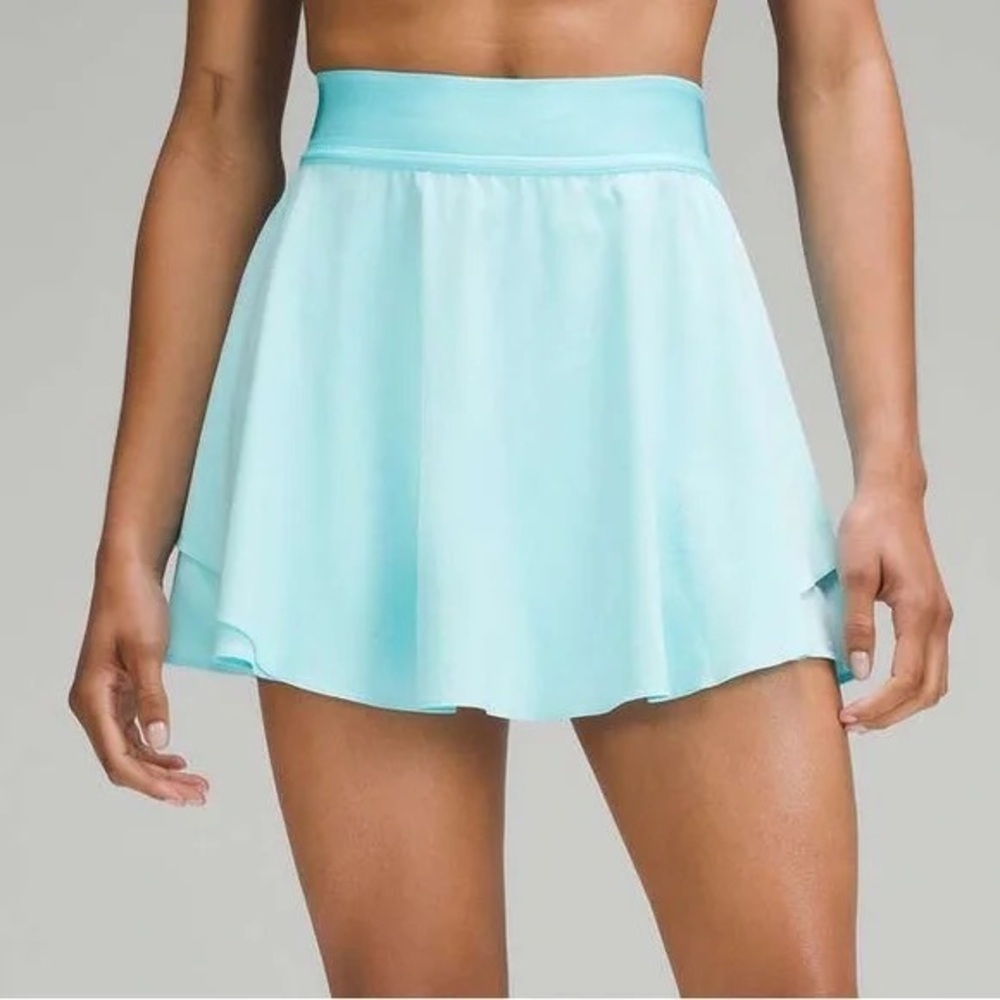 LULULEMON Court Rival Tennis Skort in Cyan Blue Sz 4